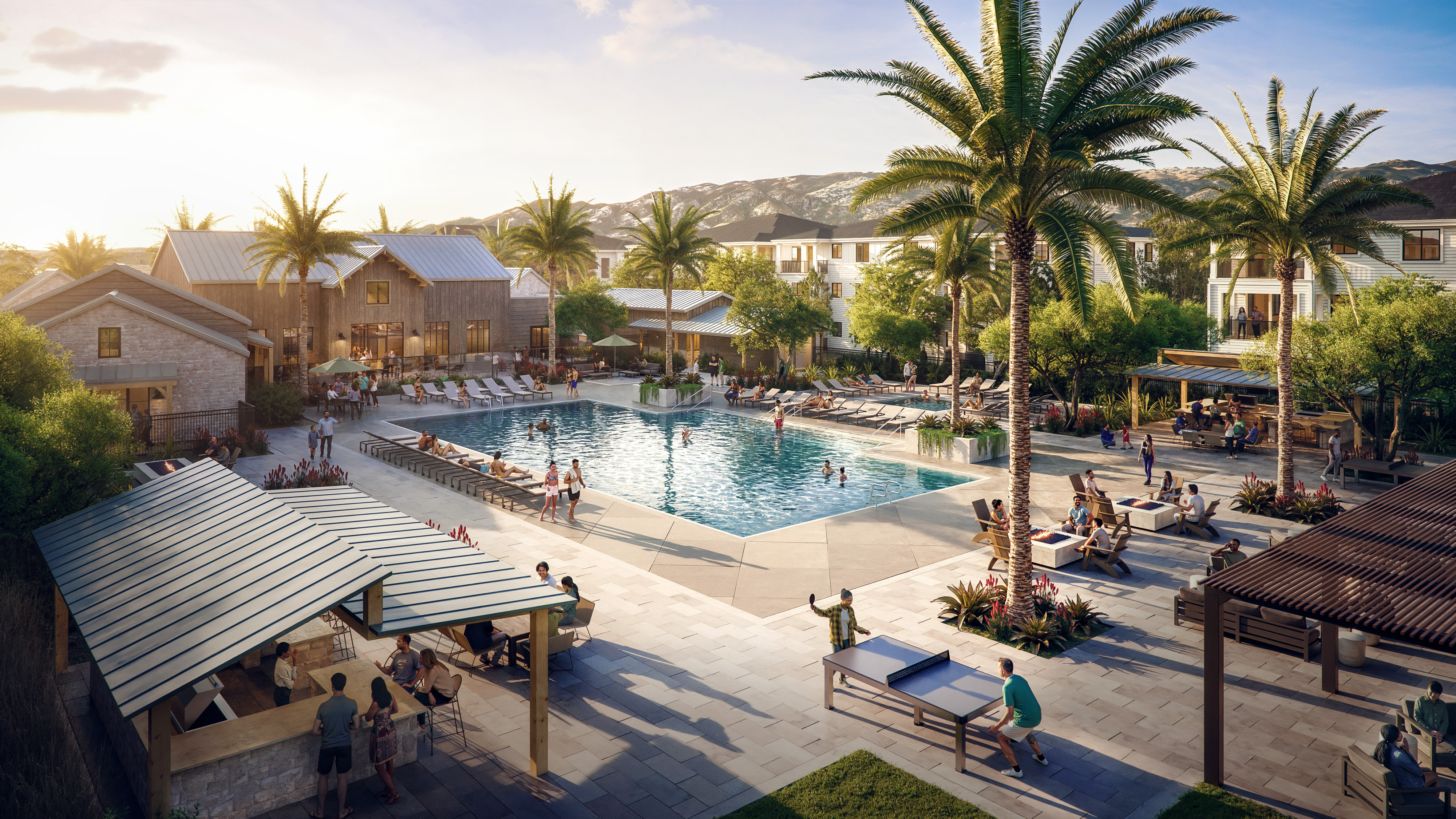 Resort pool deck